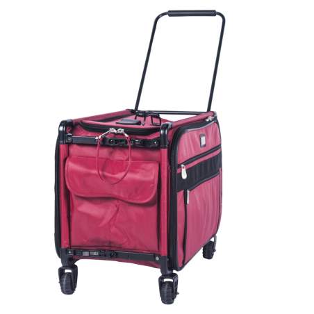Trolley Rosso porta Macchine per Cucire, 58 x 35 x 38 cm