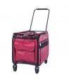 Trolley Rosso porta Macchine per Cucire, 58 x 35 x 38 cm