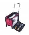 Trolley Rosso porta Macchine per Cucire, 58 x 35 x 38 cm