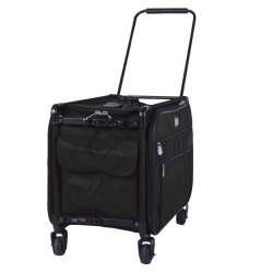 Trolley Nero porta Macchine per Cucire, 58 x 35 x 38 cm