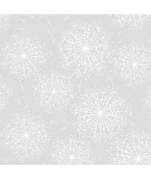 Night & Day 2 Dandelion White, Tessuto Bianco con Soffioni Benartex - 1