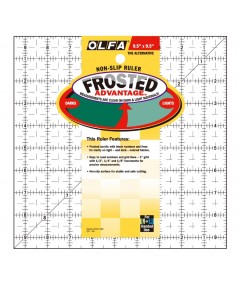 OLFA Righello Patchwork Quadrato 9.5 x 9.5 pollici - Non Slip, Frosted Olfa - 1