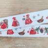 Acufactum Webband Winterkinder - Nastro 100% Poliestere Chiaro con Bambini e Disegni Natalizi - 16 mm