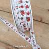 Acufactum Webband Winterkinder - Nastro 100% Poliestere Chiaro con Bambini e Disegni Natalizi - 16 mm