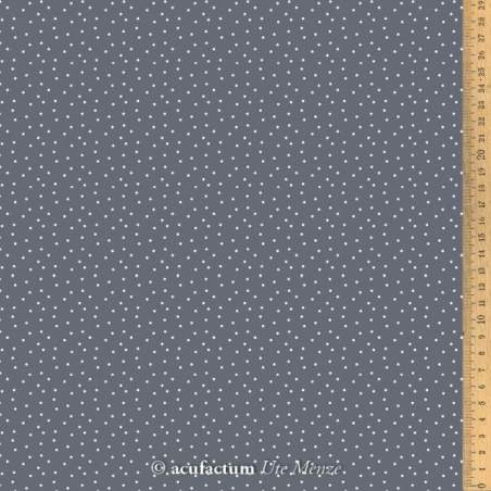 Acufactum Tessuto di Cotone Grigio a Pois