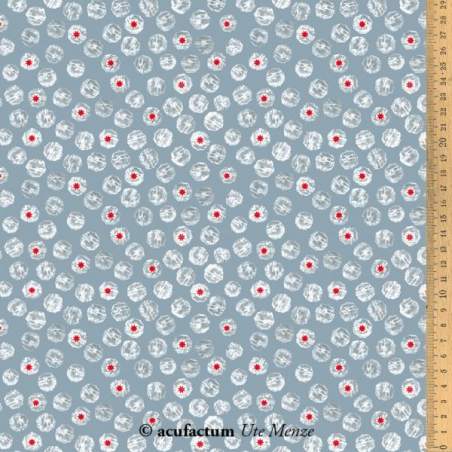 Acufactum Tessuto di cotone Marrone a Pois