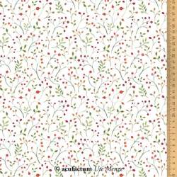 Acufactum Tessuto di cotone Beige con Fiori Autunnali Acufactum - 1