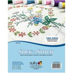 Stick N Stitch, Stabilizzatore Autoadesivo Idrosolubile per Ricamo, 12 fogli A4 Sulky - 2