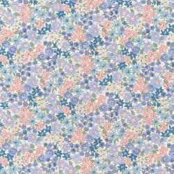 Sevenberry, Tessuto Fiori Rosa Azzurri e Blu
