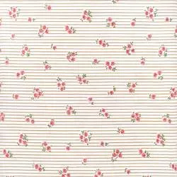 Tessuto con Righe e Fiori Rosa - Sevenberry Sojitz Fashion - 1