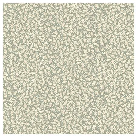 Henry Glass All for Christmas by Anni Downs, Tessuto Azzurro con Agrifoglio
