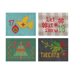 CROSS-STITCH CHRISTMAS COUNTDOWN: 24 Mini Stockings