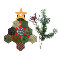 Albero di Natale con Esagoni - Kit di Tessuti