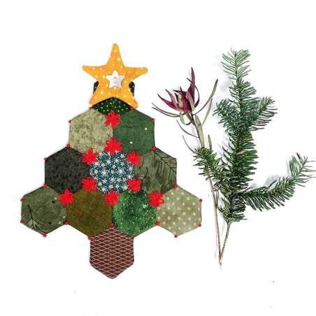 Albero di Natale con Esagoni - Kit di Tessuti