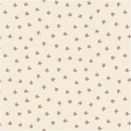 My Neighborhood by Anni Downs, Tessuto Crema con Margherite