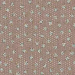 My Neighborhood by Anni Downs, Tessuto Prugna con Puntini e Fiori