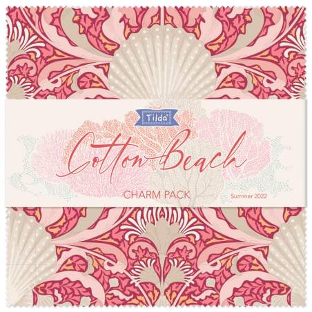 Tilda Cotton Beach Charm Pack Bundle, 40 quadrati 12.5 x 12.5 cm, collezione intera (2 cad)