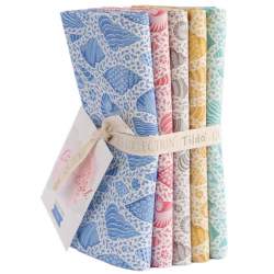 Tilda Cotton Beach Fat Quarter Bundle Beach Shells, 5 fq 50 x 55 cm, Conchiglie sulla Spiaggia Tilda Fabrics - 1