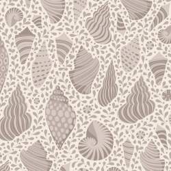 Tilda Cotton Beach Shells Grey, Tessuto Grigio con Conchiglie Tilda Fabrics - 1