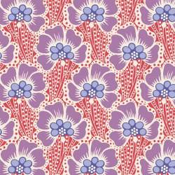 Tilda Cotton Beach Ocean Flower Coral, Tessuto con Fiori di Mare Lilla Tilda Fabrics - 1