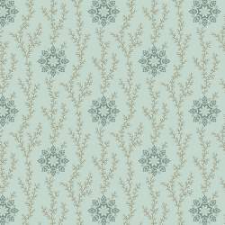 Bluebird by Edyta Sitar Glacier Linen & Lace, Tessuto Azzurro con Rametti e Decori Laundry Basket Quilts - 1