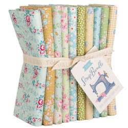 Tilda Fat Quarter Scrap Bundle Green, 10 fq 50 x 55 cm Colore Verde Tilda Fabrics - 1