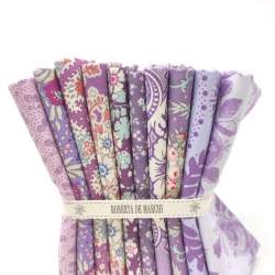 Tilda Fat Quarter Bundle Colore Viola, 10 fq 50 x 55 cm Colore Viola Tilda Fabrics - 2