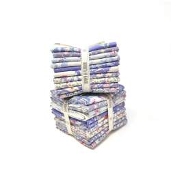 Tilda Fat Eight Bundle Colore Blu Viola, 10 fe 25 x 55 cm Colore Blu Viola Tilda Fabrics - 2