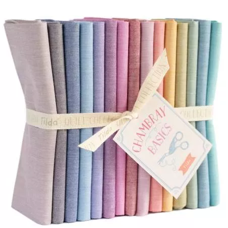 Tilda Chambray Basics, 15 Fat Quarter 50 x 55 cm Tilda Fabrics - 1
