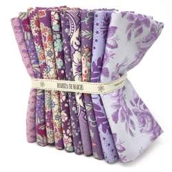 Tilda Fat Quarter Bundle Colore Viola, 10 fq 50 x 55 cm Colore Viola Tilda Fabrics - 1