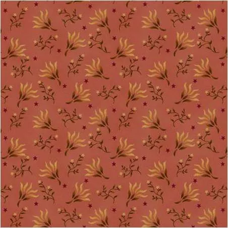 Henry Glass Right As Rain by Kim Diehl, Tessuto Corallo chiaro con Rametti e Stelle