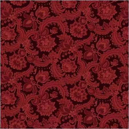 Henry Glass Right As Rain by Kim Diehl, Tessuto Rosso con Disegno Foulard