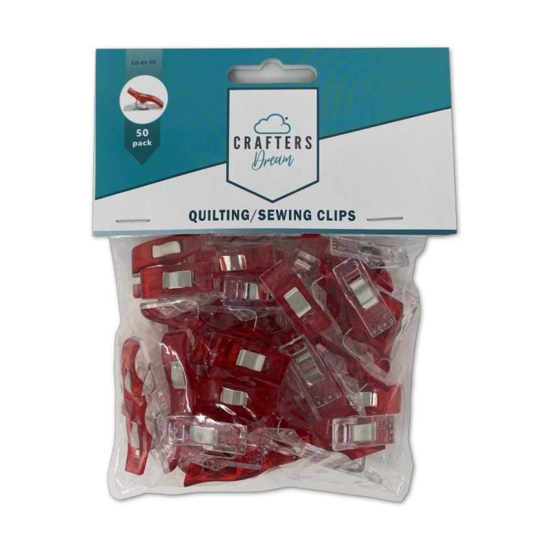 50 Wonder Clips Rosse, 26 x 10 mm - Crafters Dream Crafters Dream - 1