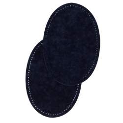 Bohin, Toppe Ovali Scamosciate da Cucire 9.5 x 14 cm, Blu Marine Bohin - 1