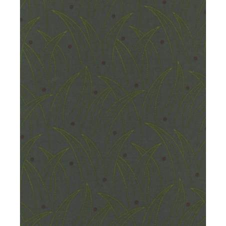 27th Centenary Collection by Yoko Saito, Tessuto Verde Scuro con Disegno Fili Erba Sojitz Fashion - 1