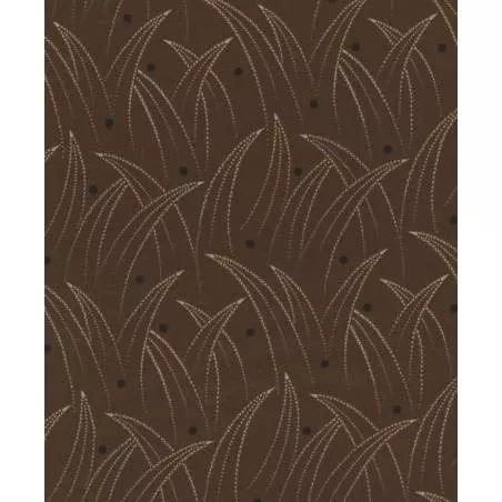 27th Centenary Collection by Yoko Saito, Tessuto Marrone con Disegno Fili Erba Sojitz Fashion - 1