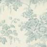 Moda Fabrics Sister Bay, Tessuto Panna con Fiori Azzurri