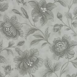 Moda Fabrics 3 Sisters, Tessuto Verde Salvia con Grandi Fiori