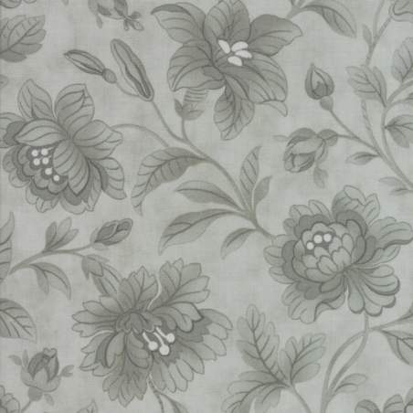 Moda Fabrics 3 Sisters, Tessuto Verde Salvia con Grandi Fiori