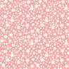 Oasis Fabrics, Tessuto Rosso Corallo con Piccoli Fiori Rosa  - 1