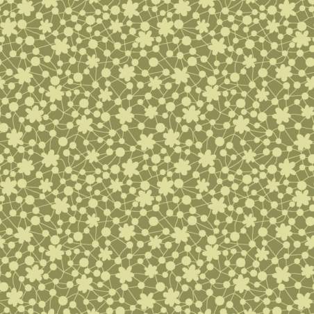 Oasis Fabrics, Tessuto Verde Chiaro con Piccoli Fiori