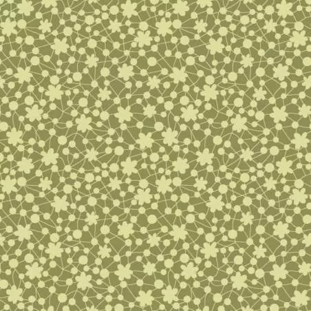 Oasis Fabrics, Tessuto Verde Chiaro con Piccoli Fiori