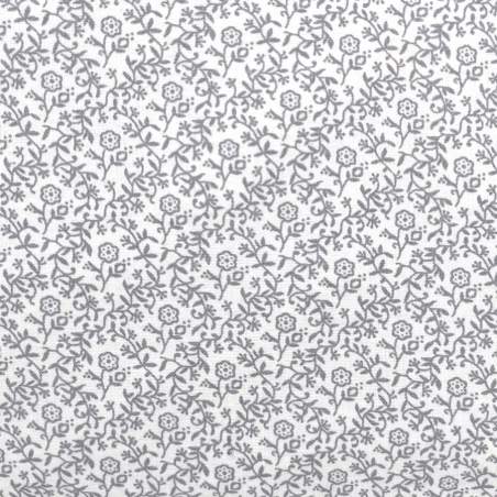 Stim Italia, Tessuto Bianco con Piccolo Disegno Grigio