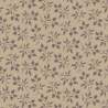 Marcus Fabrics Garden Getaway, Tessuto Beige con Bacche Viola