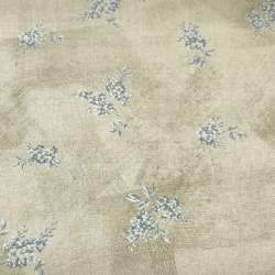 Handworks, Tessuto Marrone con Piccoli Mazzi di Fiori