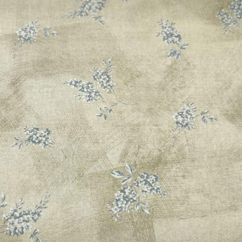 Handworks, Tessuto Marrone con Piccoli Mazzi di Fiori Sojitz Fashion - 1 Handworks, Tessuto Marrone con Piccoli Mazzi di Fiori Sojitz Fashion - 1