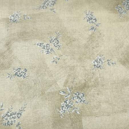 Handworks, Tessuto Marrone con Piccoli Mazzi di Fiori