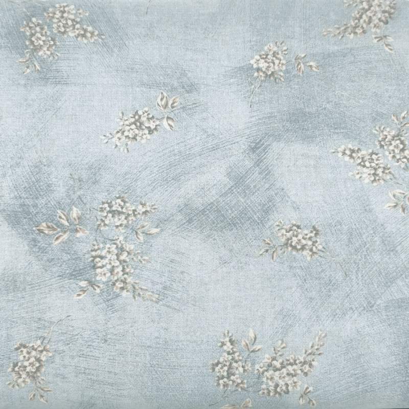 Handworks, Tessuto Azzurro con Piccoli Mazzi di Fiori Sojitz Fashion - 1 Handworks, Tessuto Azzurro con Piccoli Mazzi di Fiori Sojitz Fashion - 1