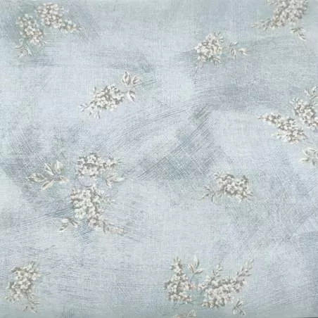 Handworks, Tessuto Azzurro con Piccoli Mazzi di Fiori Sojitz Fashion - 1