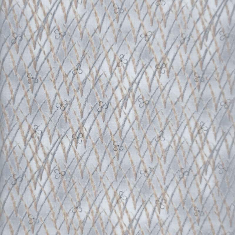 Handworks, Tessuto Blu con Fili d'Erba Marrone Sojitz Fashion - 1 Handworks, Tessuto Blu con Fili d'Erba Marrone Sojitz Fashion - 1